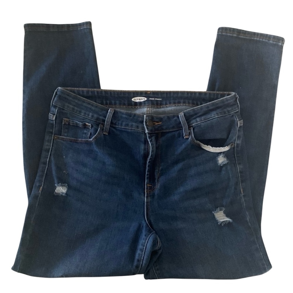 Old Navy Power Straight size 12 short distressed